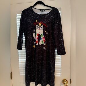 Black Cat Christmas Dress